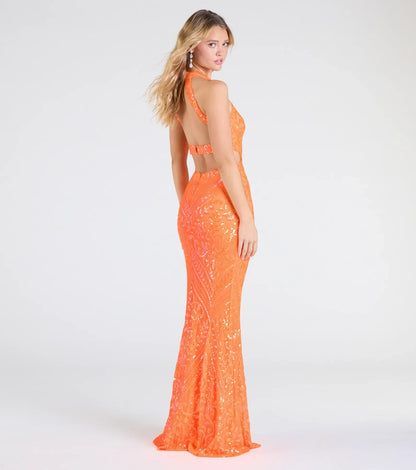 Franny Open Back Sequin Formal Dress